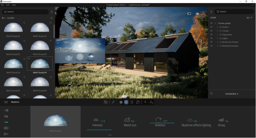 Novità Twinmotion Italia 2022 Skydome HDRI